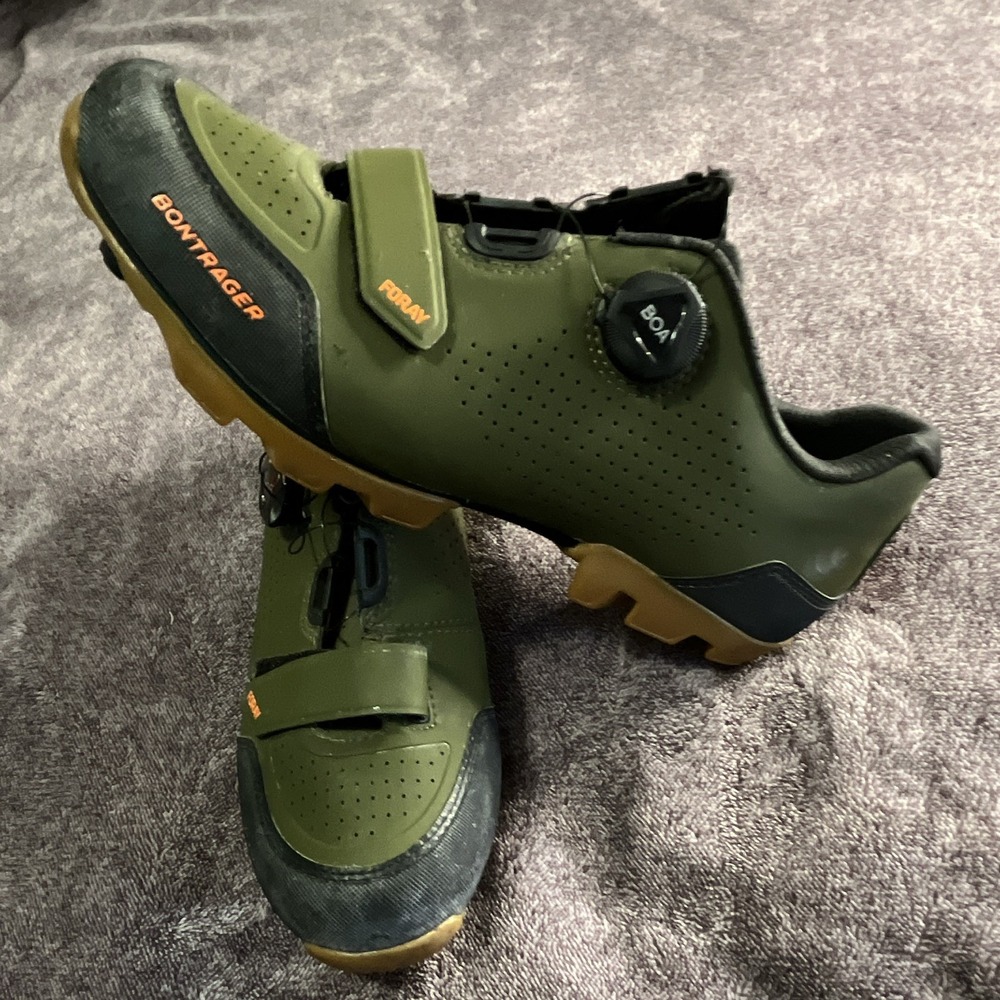 Bontrager Foray Mountain Cycling Shoes BOA Dial 2-Bolt Cleat Green/Black Sz 10 - Picture 2 of 6